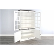 Pemberly Row Carriage House Mahogany Solids and Veneers Buffet & Hutch in White