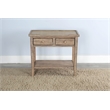 Pemberly Row Modern / Contemporary Marina Beach Pebble Wood Side Table