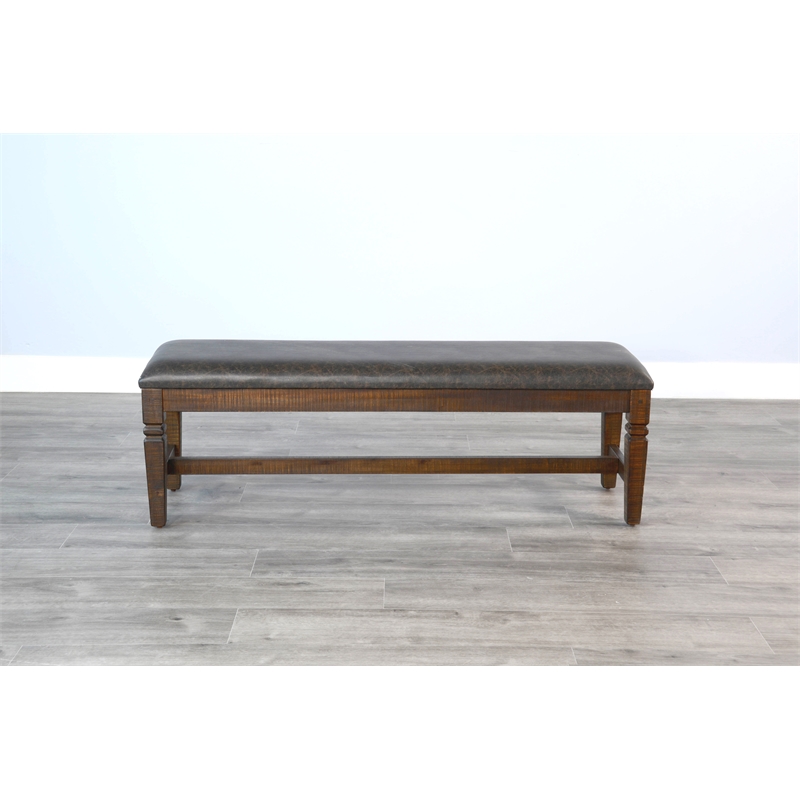 Pemberly Row Modern / Contemporary Tobacco Leaf Dining Bench with Cushion