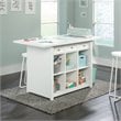 Pemberly Row Traditional 60inches Crafts Table in White Finish
