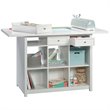 Pemberly Row Traditional 60inches Crafts Table in White Finish