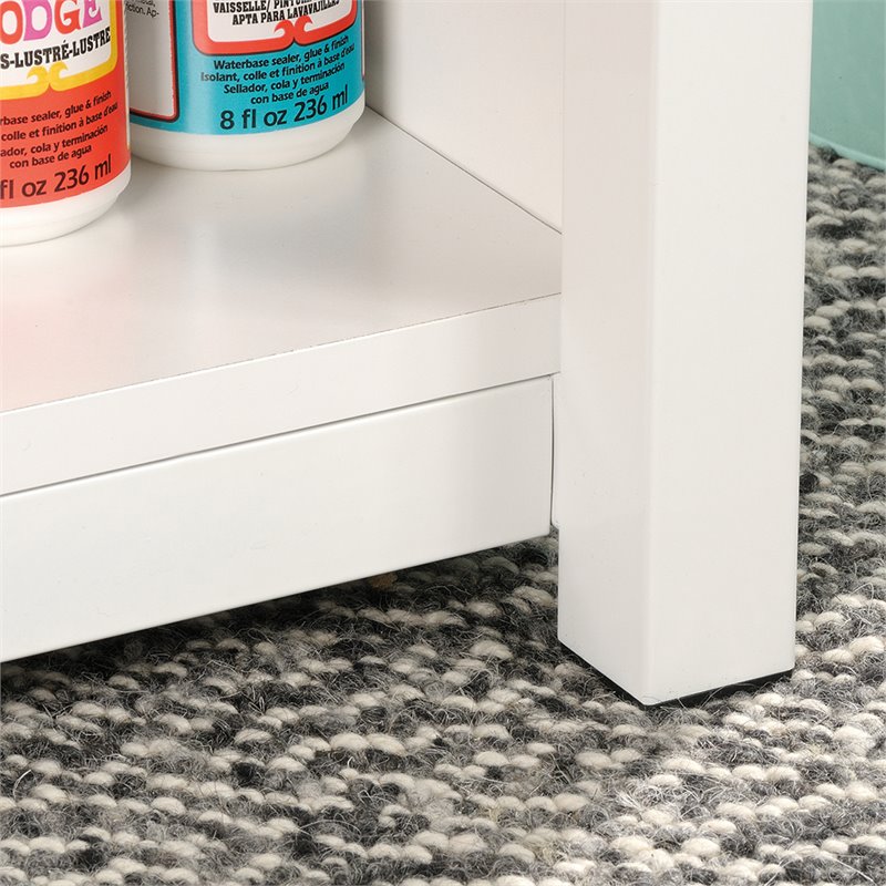 Pemberly Row Traditional 60inches Crafts Table in White Finish