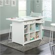 Pemberly Row Traditional 60inches Crafts Table in White Finish