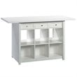 Pemberly Row Traditional 60inches Crafts Table in White Finish