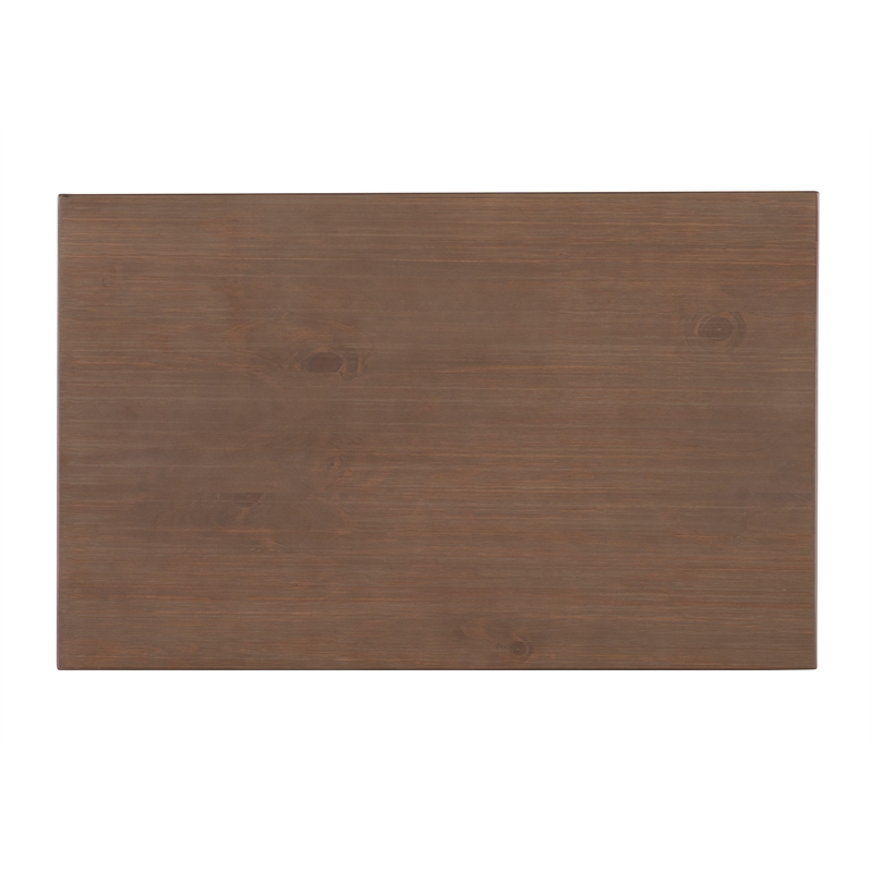 Pemberly Row Transitional Wood Corner Nook Dining Set in Brown