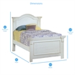 Pemberly Row Cottage Traditions Eggshell White Wood Twin Panel Bed