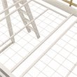 Pemberly Row Contemporary Twin Solid Metal Loft Bed in White
