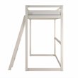 Pemberly Row Contemporary Twin Solid Metal Loft Bed in White