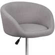 Pemberly Row Modern / Contemporary Fabric Adjustable Bar Stool in Gray