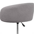 Pemberly Row Modern / Contemporary Fabric Adjustable Bar Stool in Gray