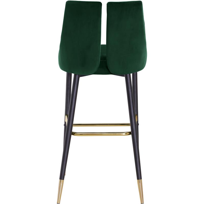 Pemberly Row Modern / Contemporary Green Velvet Stool (Set of 2)