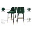 Pemberly Row Modern / Contemporary Green Velvet Stool (Set of 2)