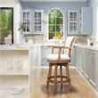 Pemberly Row 27 Swivel Counter Height Bar Stool White Pepper