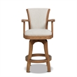 Pemberly Row 27 Swivel Counter Height Bar Stool White Pepper