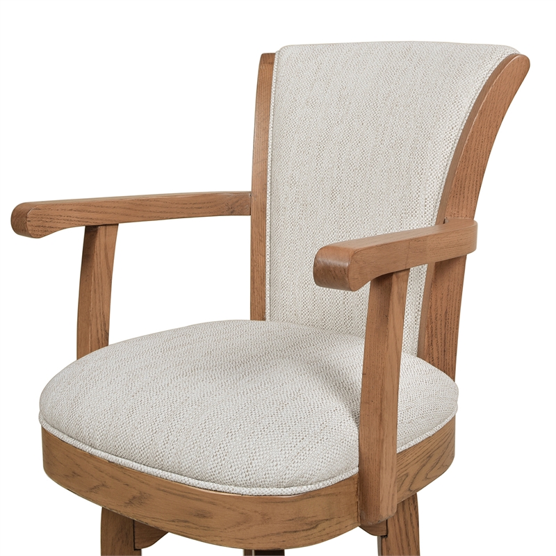 Pemberly Row 27 Swivel Counter Height Bar Stool White Pepper