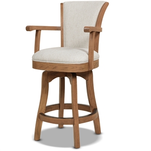 Pemberly Row 27 Swivel Counter Height Bar Stool White Pepper