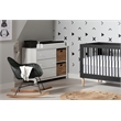 Pemberly Row Modern / Contemporary Rattan Rocking Chair Black Rattan