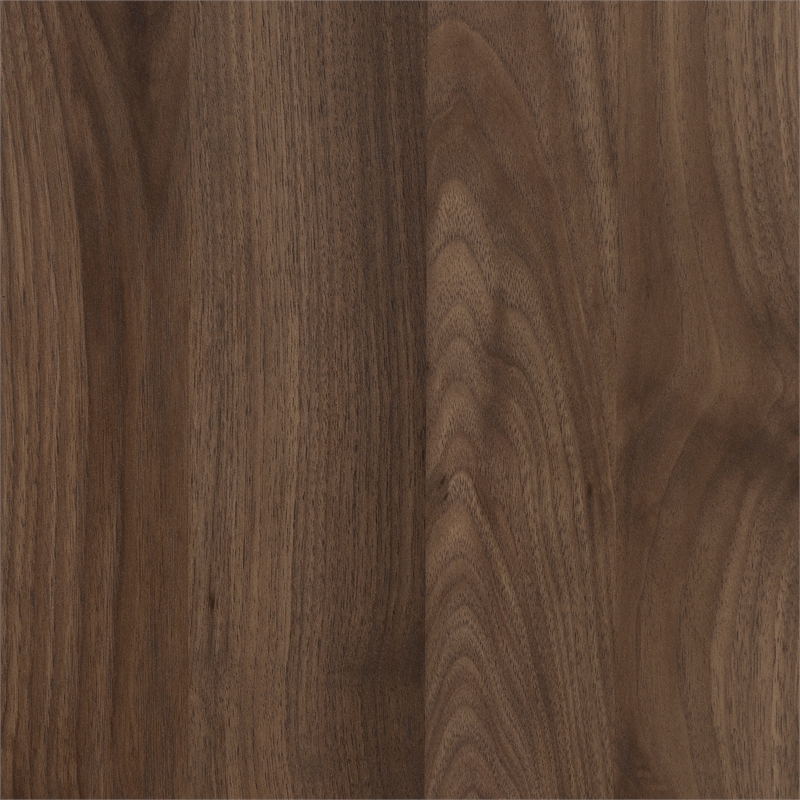 Pemberly Row Platform Bed and Headboard Set Full/Queen Natural Walnut