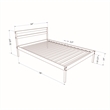 Pemberly Row Modern / Contemporary Wooden Bed Full Natural Wood