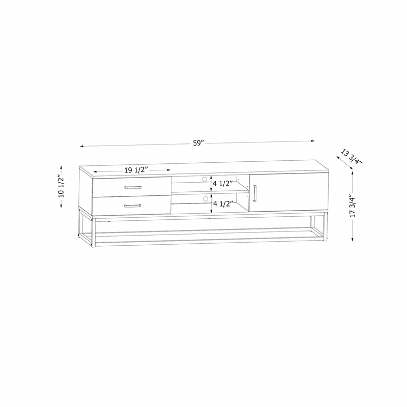 Pemberly Row Modern / Contemporary TV Stand 65