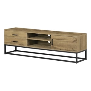 Pemberly Row Modern / Contemporary TV Stand 65&quot Nordik Oak Finish