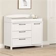Pemberly Row Modern Changing Table with Station Wide Pure White