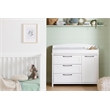 Pemberly Row Modern Changing Table with Station Wide Pure White