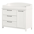 Pemberly Row Modern Changing Table with Station Wide Pure White