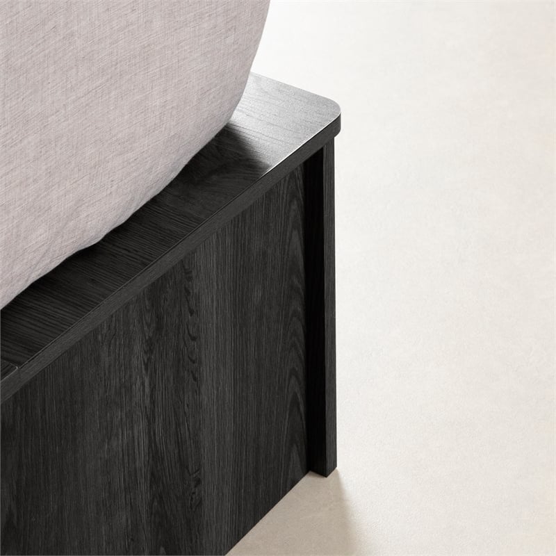 Pemberly Row Storage Bed and Bookcase Headboard Set Full Fall Oak