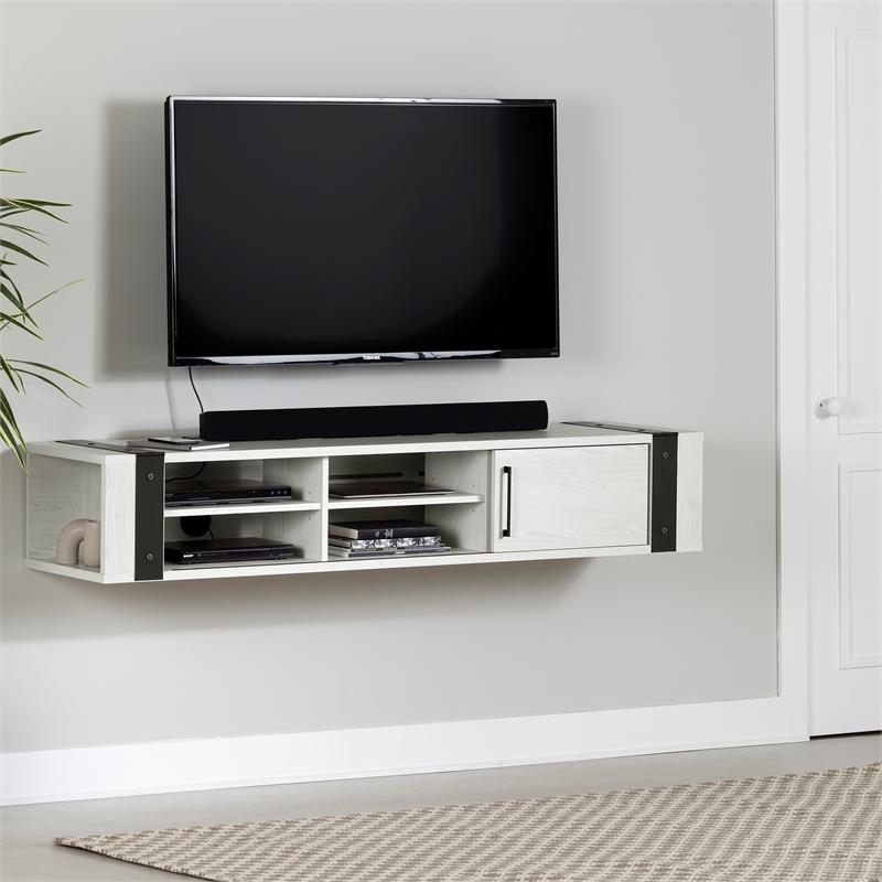 Pemberly Row Modern Wall Mounted Media Console 75