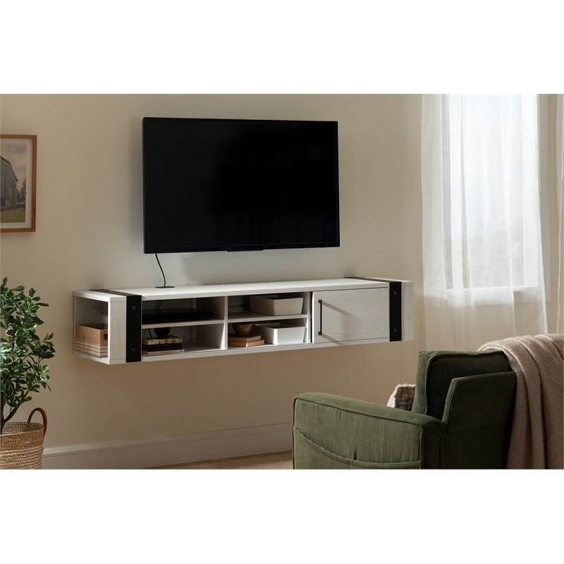 Pemberly Row Modern Wall Mounted Media Console 75