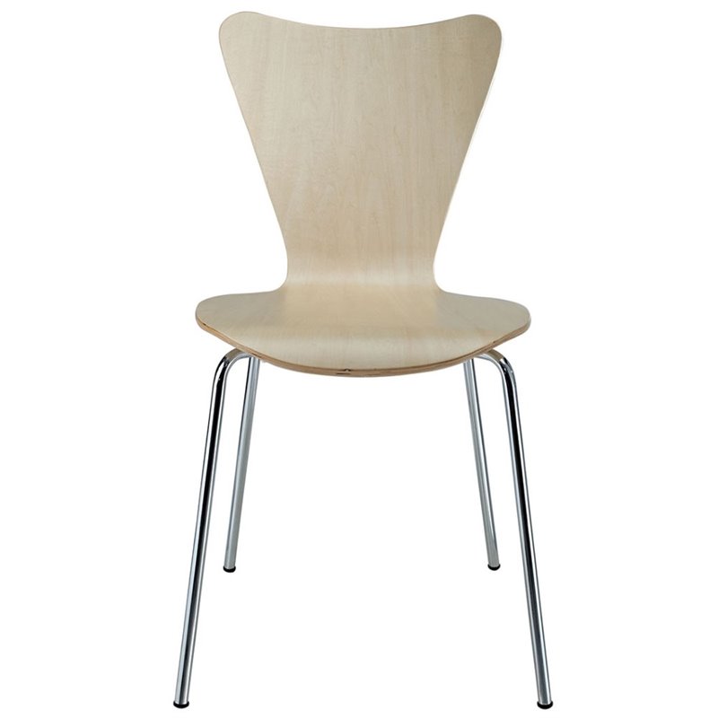 Pemberly Row Modern / Contemporary Dining Side Chair in Natural