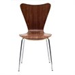 Pemberly Row Modern / Contemporary Dining Side Chair in Walnut
