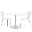 Pemberly Row Modern / Contemporary Dining Side Chair in White