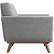 Pemberly Row Modern Accent Chair with Ottoman in Expectation Gray