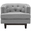 Pemberly Row Modern / Contemporary Fabric Accent Arm Chair in Light Gray