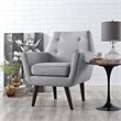 Pemberly Row Modern / Contemporary Arm Chair in Light Gray Finish