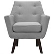 Pemberly Row Modern / Contemporary Arm Chair in Light Gray Finish