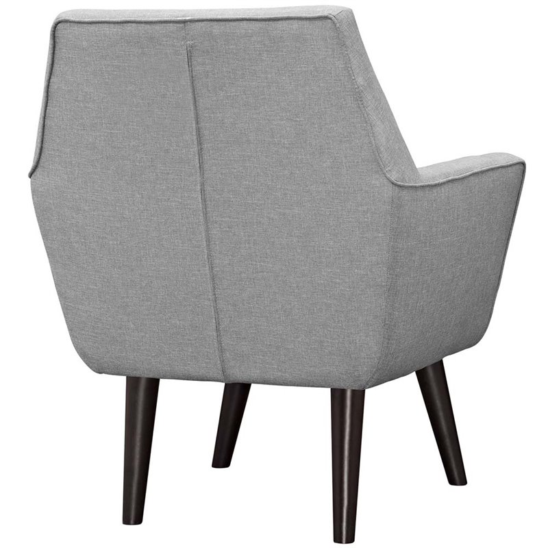 Pemberly Row Modern / Contemporary Arm Chair in Light Gray Finish