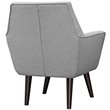 Pemberly Row Modern / Contemporary Arm Chair in Light Gray Finish