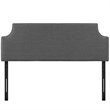 Pemberly Row Modern Fabric Upholstered King Headboard in Gray