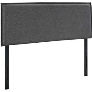 Pemberly Row Modern Fabric Upholstered Full Headboard in Gray