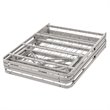 Pemberly Row Modern Stainless Steel Queen Metal Bed Frame in Gray