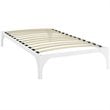 Pemberly Row Modern / Contemporary Twin Platform Bed in White