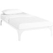 Pemberly Row Modern / Contemporary Twin Platform Bed in White
