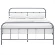 Pemberly Row Modern / Contemporary Queen Stainless Steel Bed in Gray
