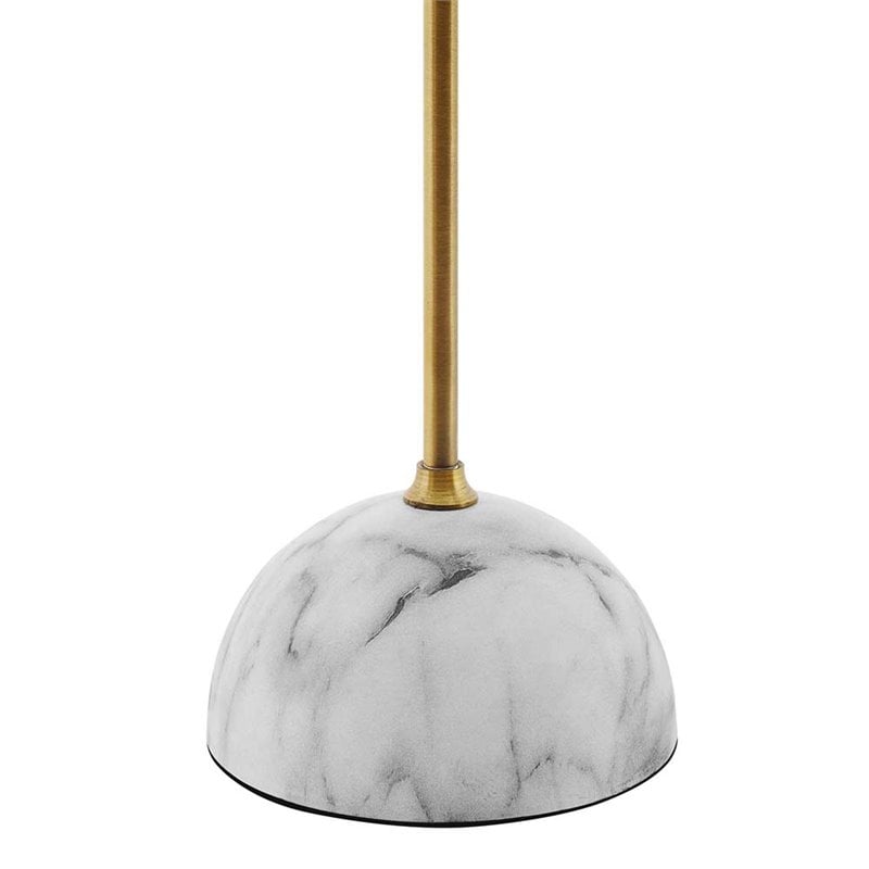 Pemberly Row Modern / Contemporary Table Lamp in Brass and White