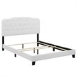 Pemberly Row Modern / Contemporary Tufted Queen Panel Bed in White