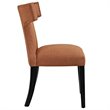 Pemberly Row Upholstered Dining Side Chair in Orange (Set of 2)