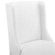 Pemberly Row Modern Faux Leather Counter Stool in White (Set of 2)